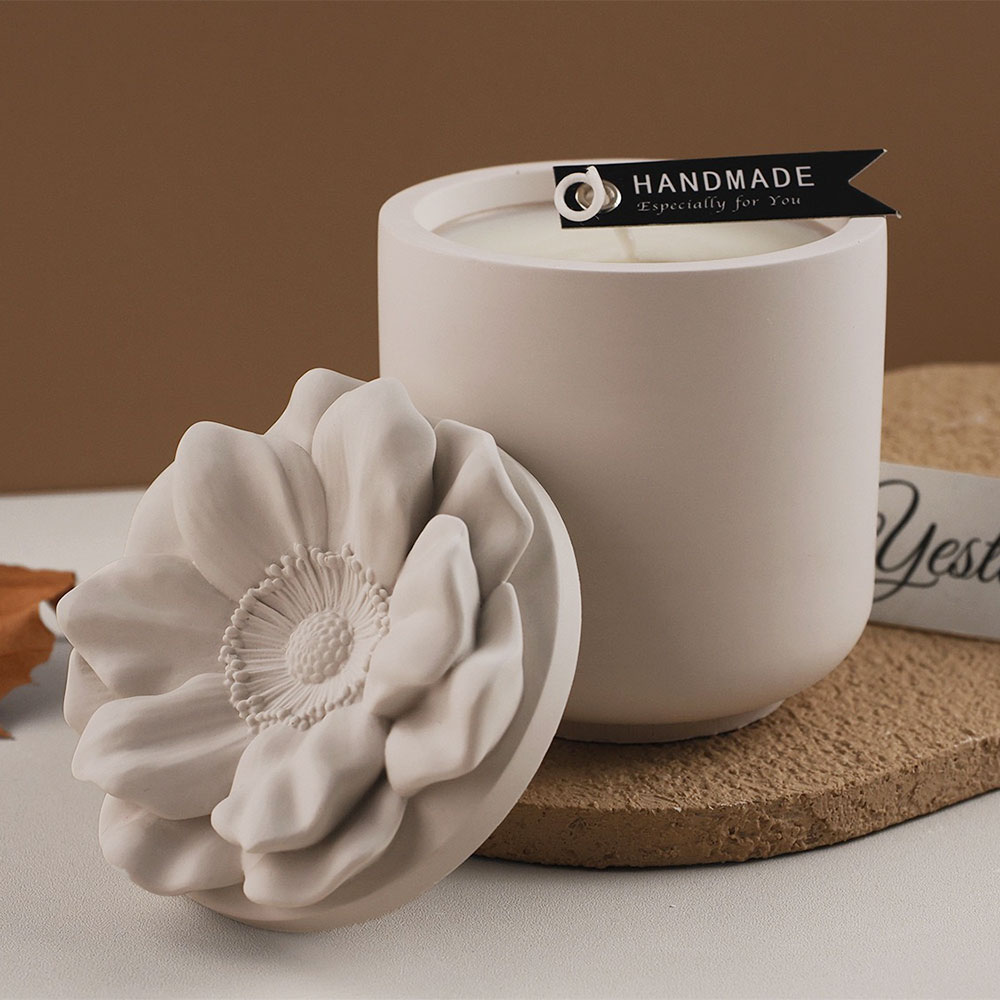 Candle Making Jars - Sunflower Storage Box Silicone Mold DIY