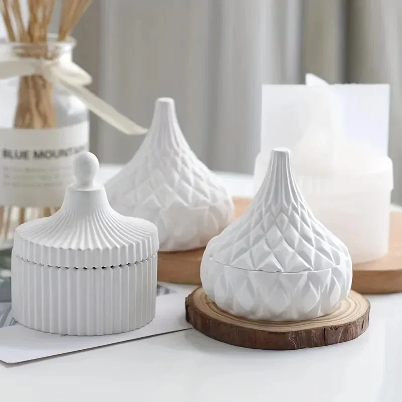 Candle Making Jars - 2pcs silicone candle jar mold with