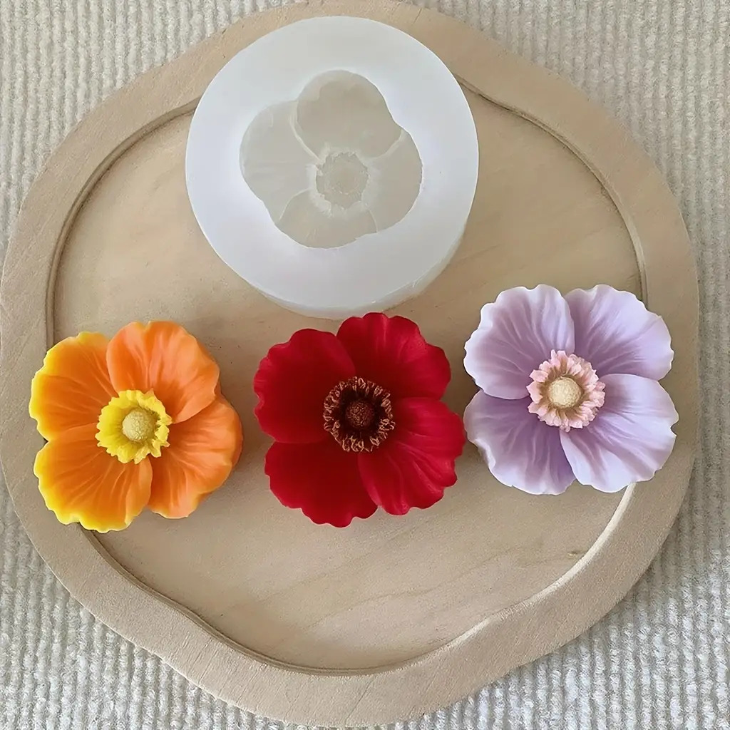 Flower Silicone Candle Mold, C - Candle Making Jars 评论和价格