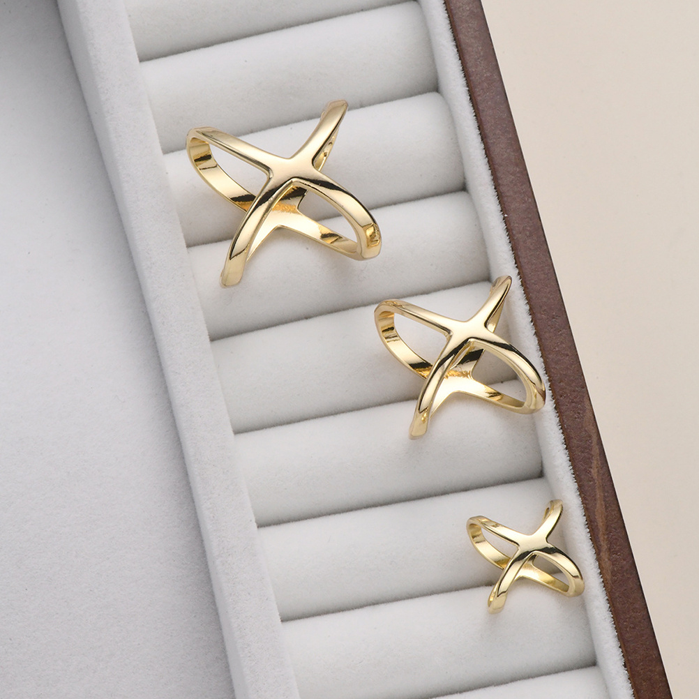 3pcs X Shaped Alloy Scarf Ring - Candle X 评论和价格