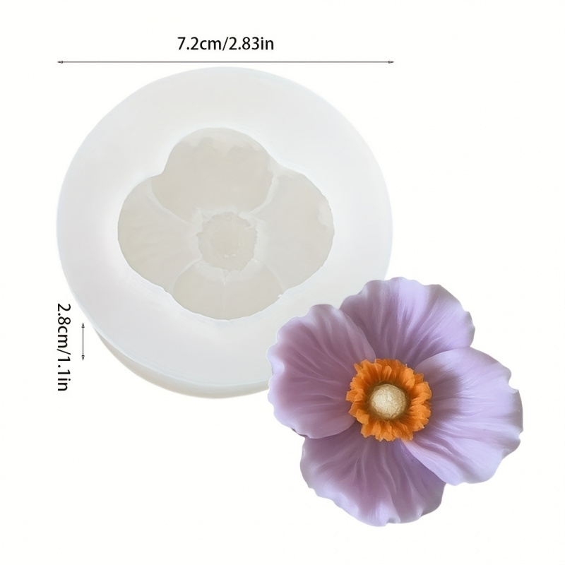 3Flower silicone mold，Silicone - Candle Making Jars 评论和价格