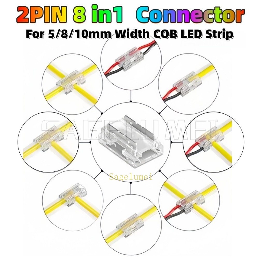 8-in-1 2pin COB LED Strip Conn - Candle X 评论和价格