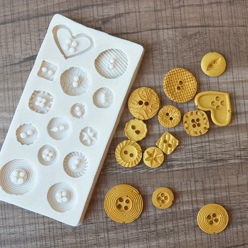 Buttons Shape Silicone Mold Si - Candle Making Tools 评论和价格