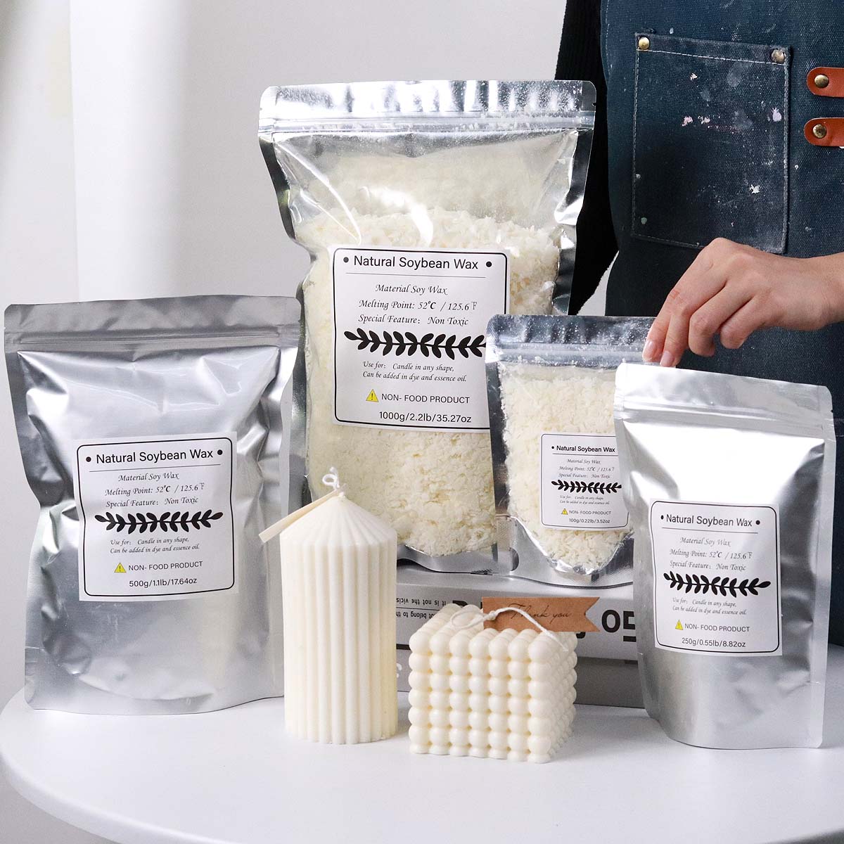 100/250/500/1000g Natural Soy  - Candle Making Diy Kit 评论和价格