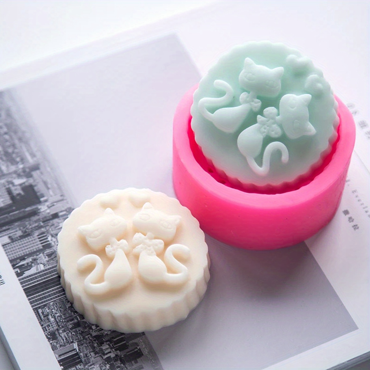 1-Piece Silicone Cat Soap Mold - Candle Making Factory 评论和价格