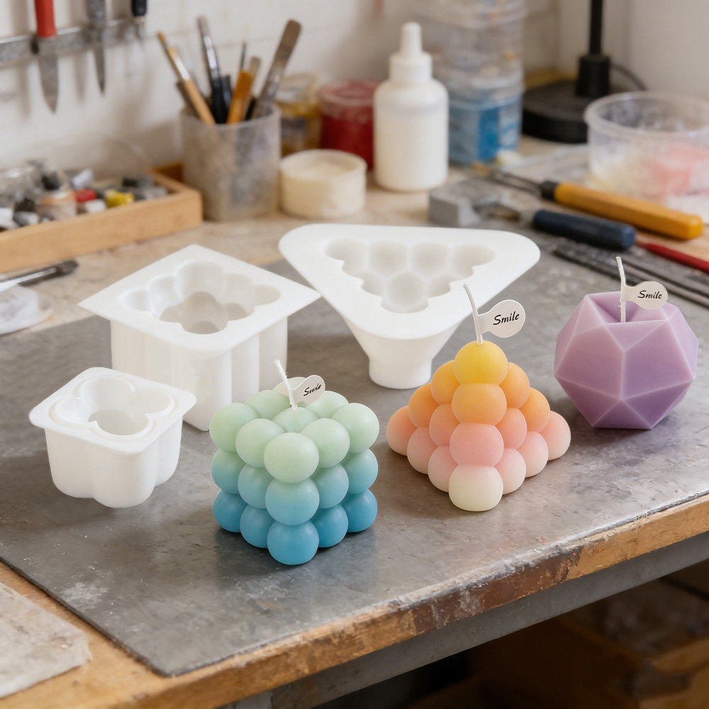 3D Bubble Cube Silicone Candle - Candle Making Kits 评论和价格