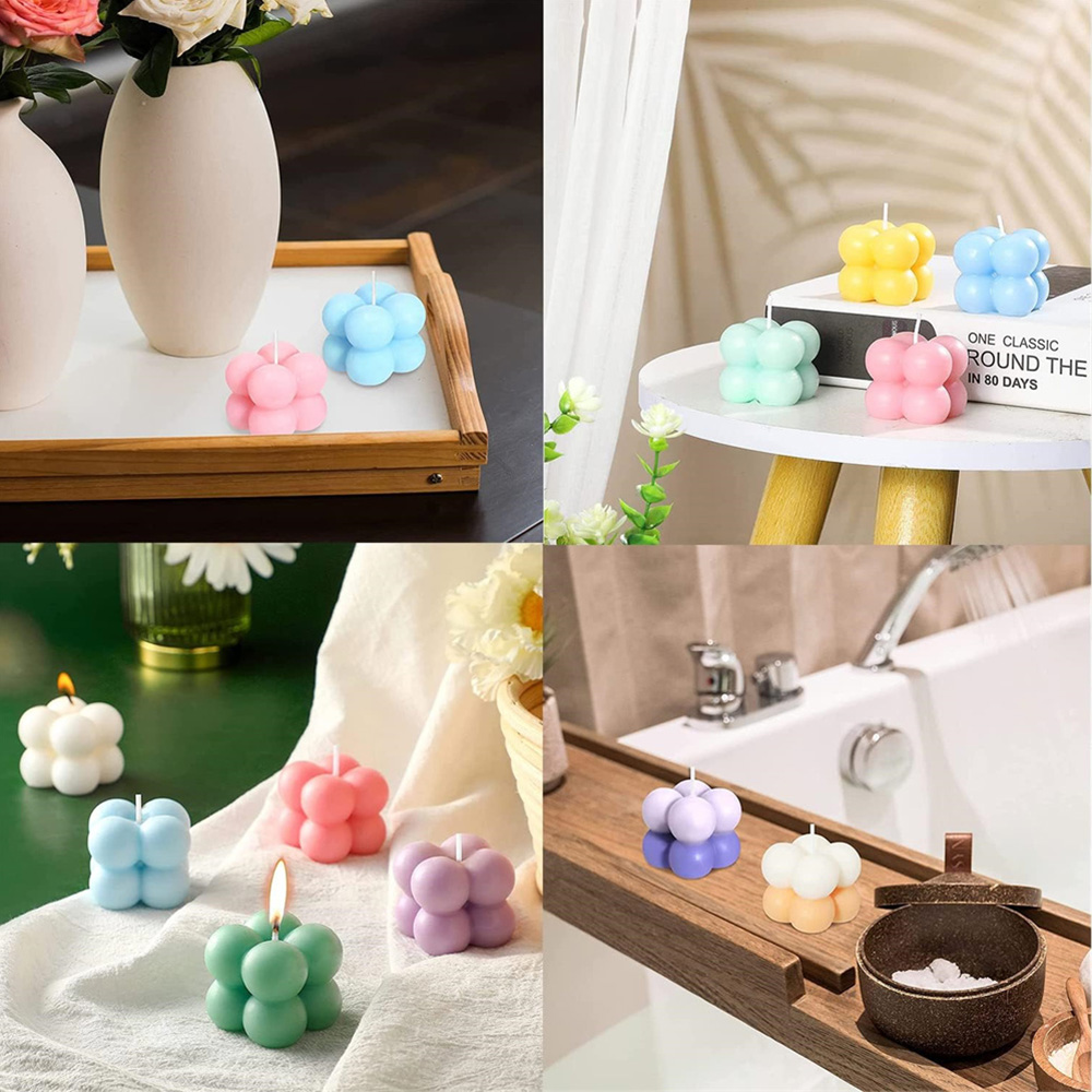 3D Bubble Cube Silicone Candle - Candle Making Kits 评论和价格