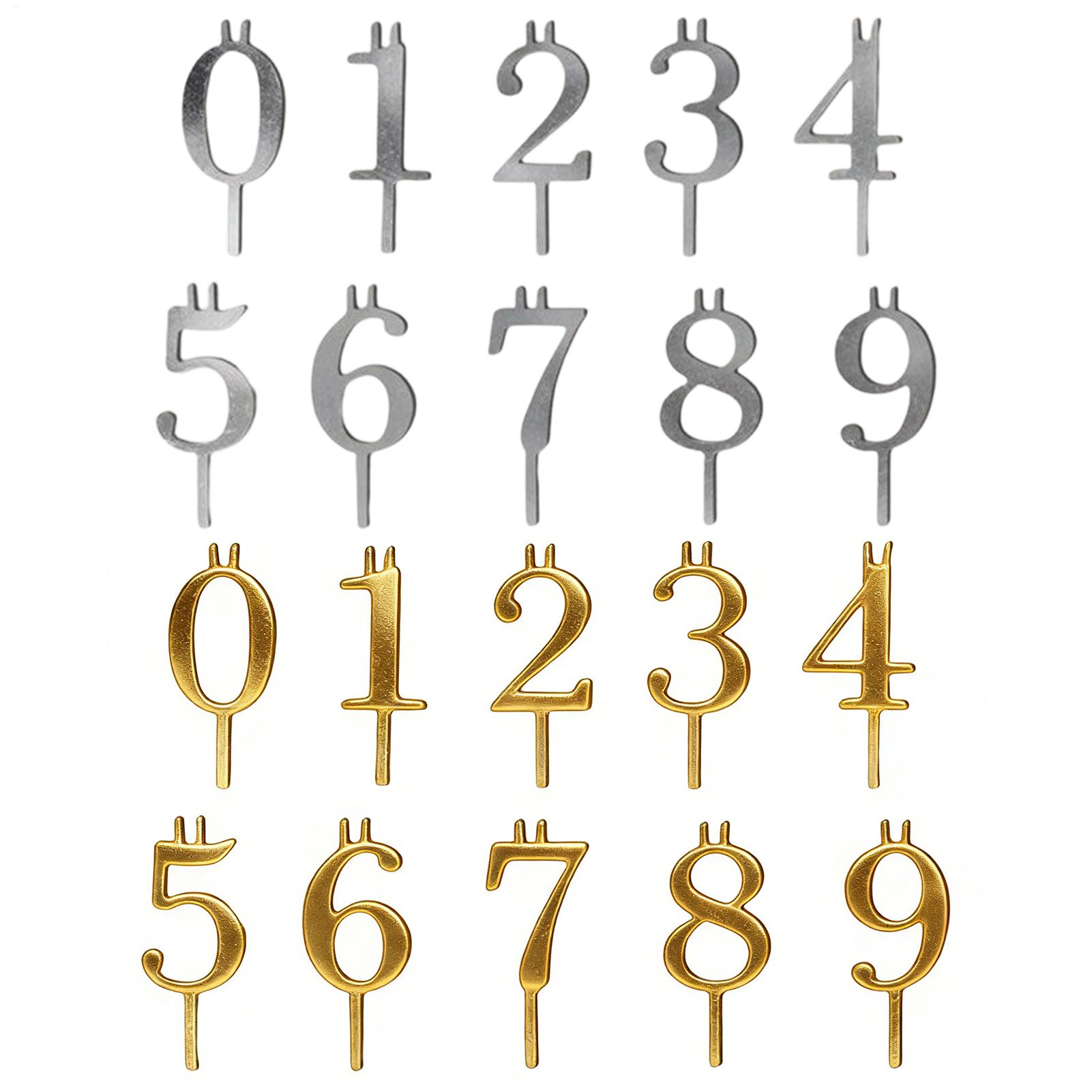 10pcs 0-9 Number Cake Toppers  - Candle Making Tools 评论和价格